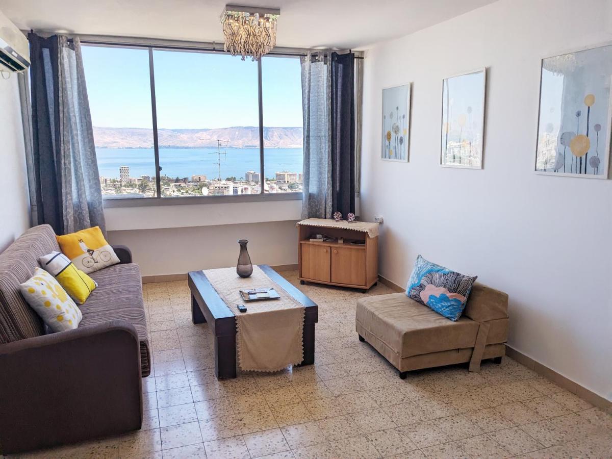 1Bdrm Apt With Panoramic View Of Sea And Mountains Тиберия Екстериор снимка